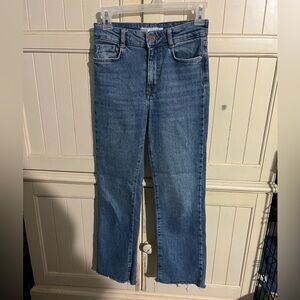 Zara Cutoff Straight Leg Jeans